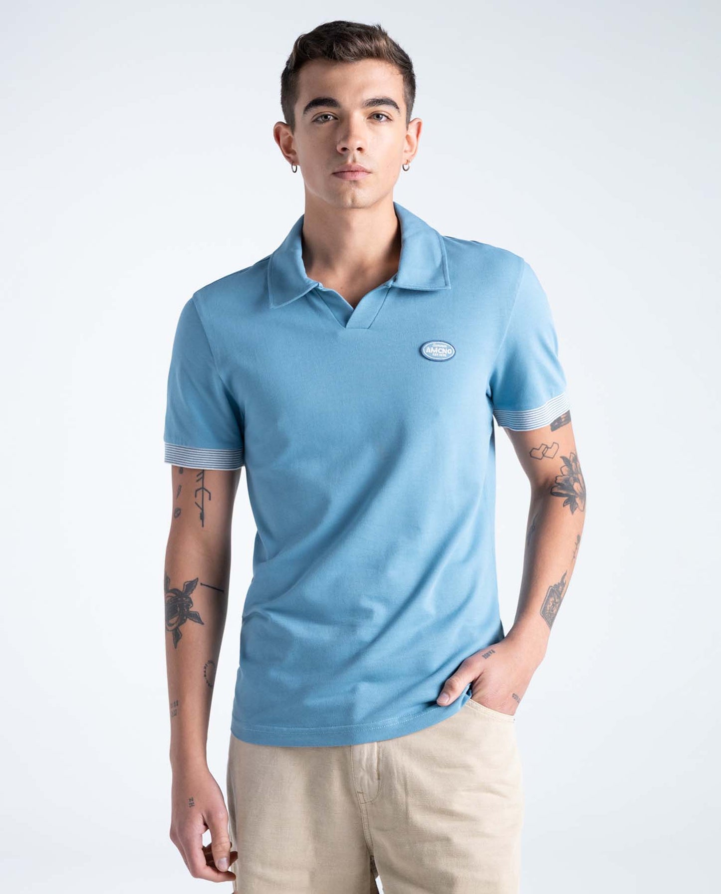 Camiseta Tipo Polo Americanino Hombre 801H007-174320