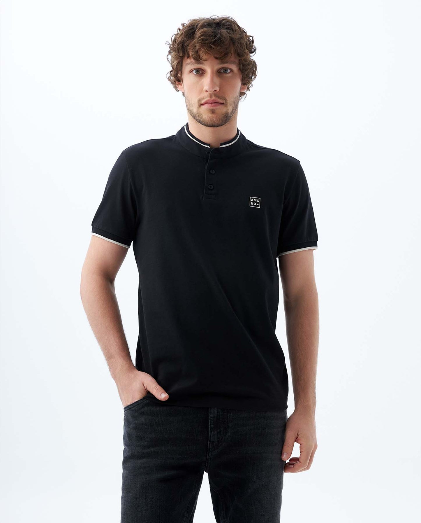 Camiseta Tipo Polo Americanino Hombre 800G003-194007