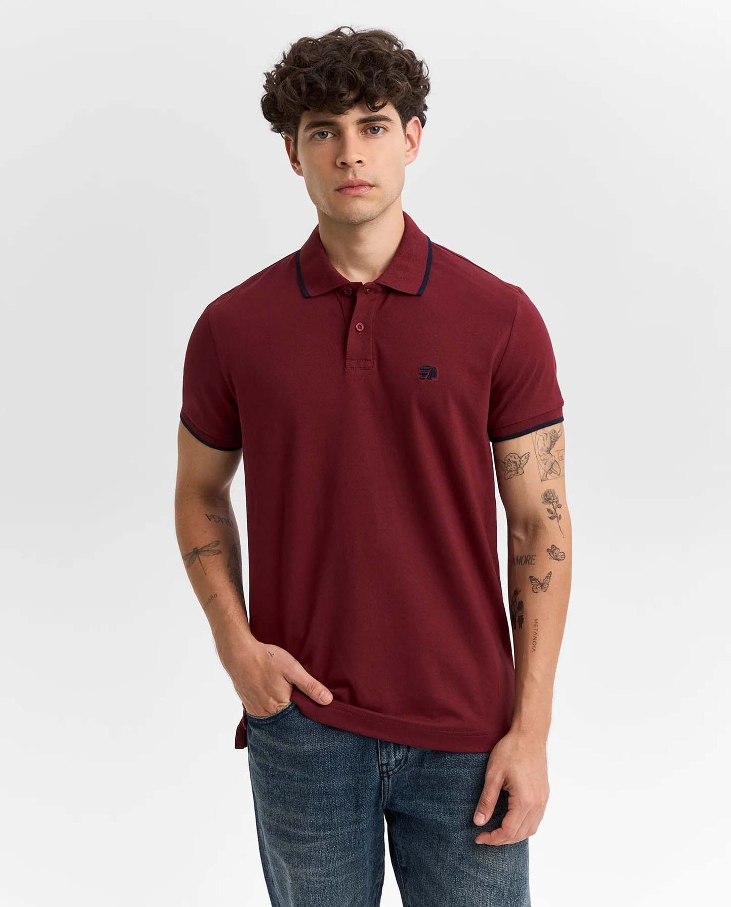 Camiseta Tipo Polo Americanino Hombre 800G005-191930
