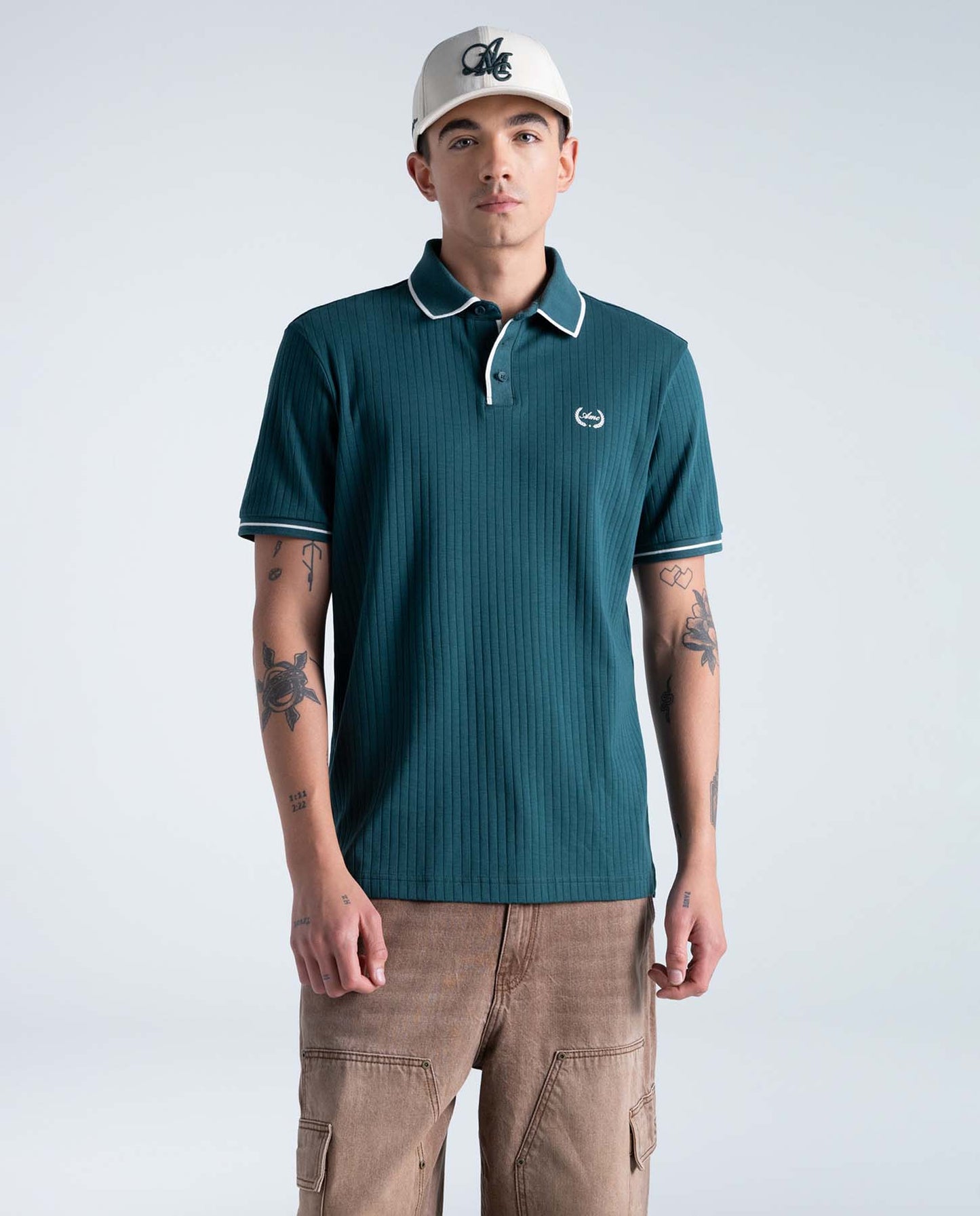 Camiseta Tipo Polo Americanino Hombre 801H005-195220